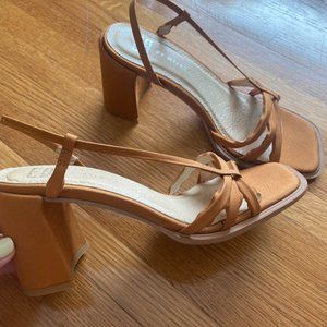 Miista Lori Bronze Silk Sandals - NWT